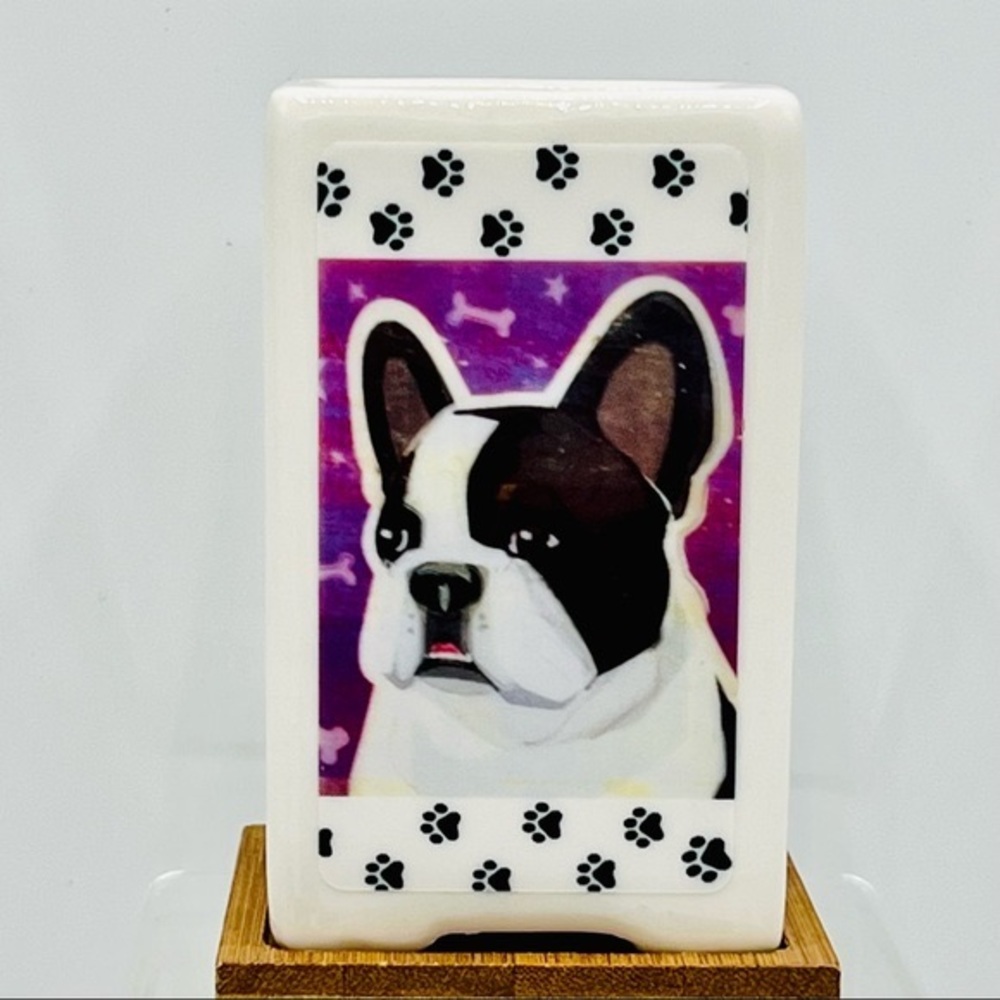 FRENCH BULLDOG Dog Art Hand Crafted Home Decor Planter Office Organizer Pet Gift